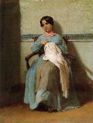 Adolphe William Bouguereau Portrait of Leonie Bouguereau oil painting on canvas